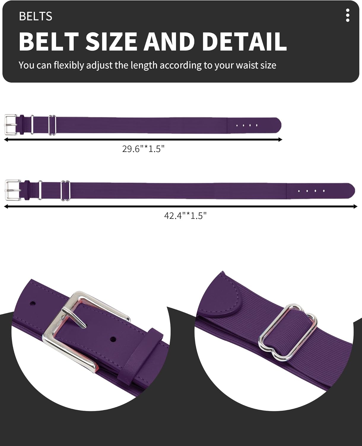 QBK 2T/3T/4T/5T Toddler Baseball Socks And Belt Youth Softball Tee Ball Combo Set for Boy Girl (1 Pairs of Socks & 1 Belt)