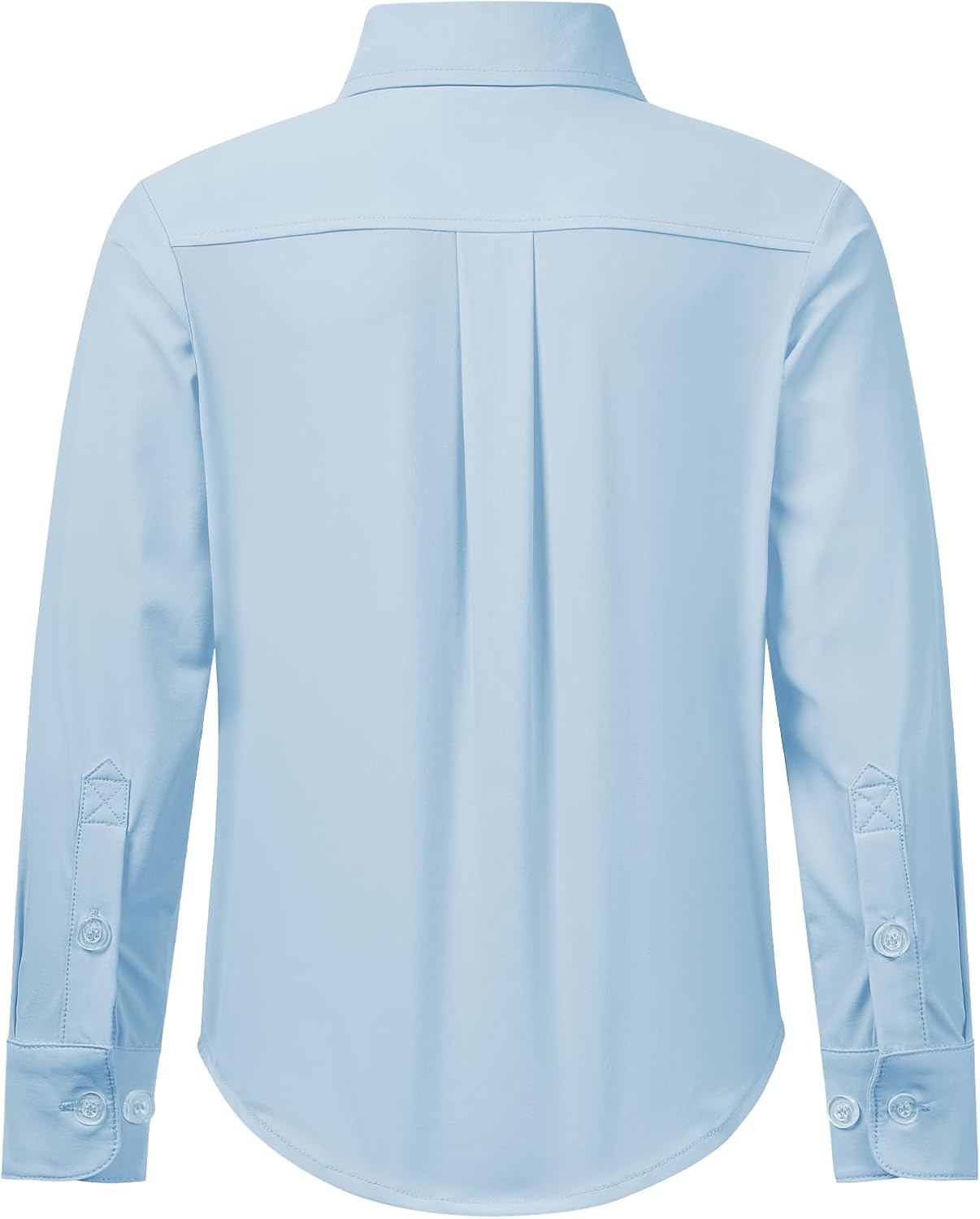 2T-16Y Boys' Stretch Long Sleeve Button Down Toddler Dress Shirt Wrinkle Free Oxford Uniform Shirt with Chest Pocket