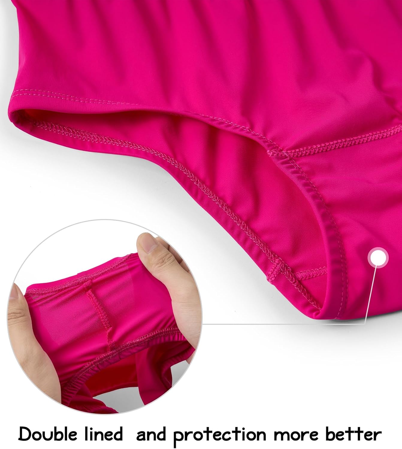 QBK Girls' Swimming Bottom Suit Swim Brief UPF50+ Rash Guard Swimsuit Sun Protection Quick Dry (2t-14Years)