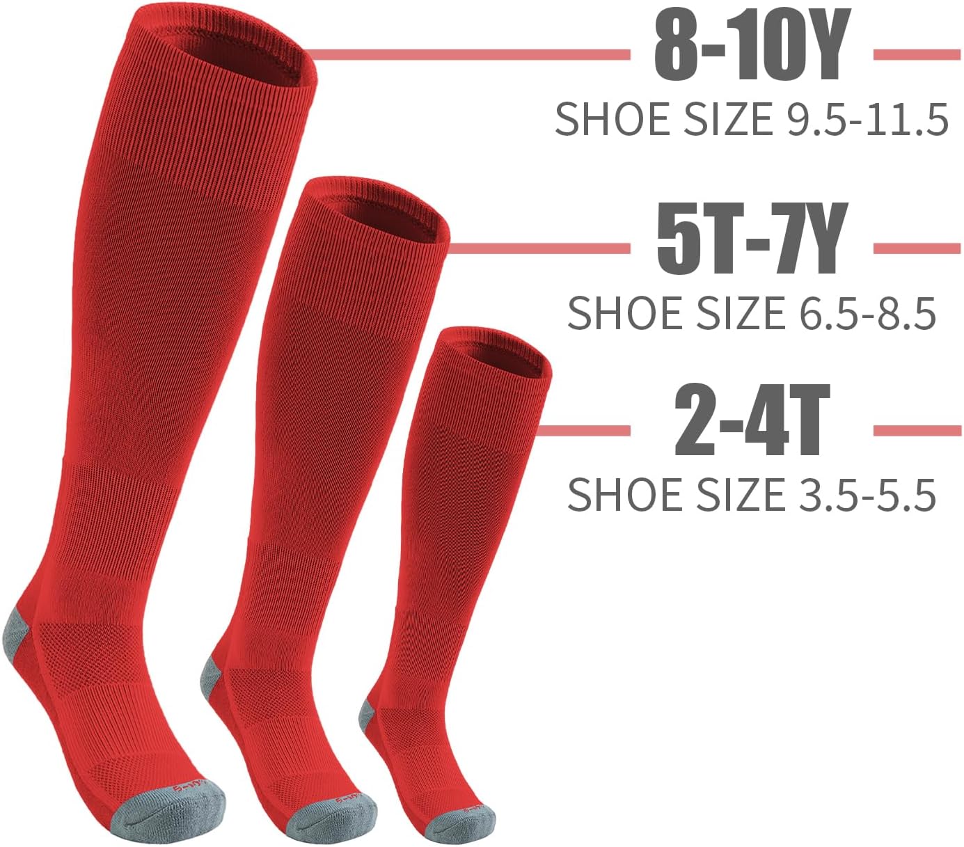 QBK Youth Baseball Socks & Belt Combo Set for Kids 2-16 Years -Softball/Tee Ball Accessories (1 Pair + 1 Belt, Unisex)