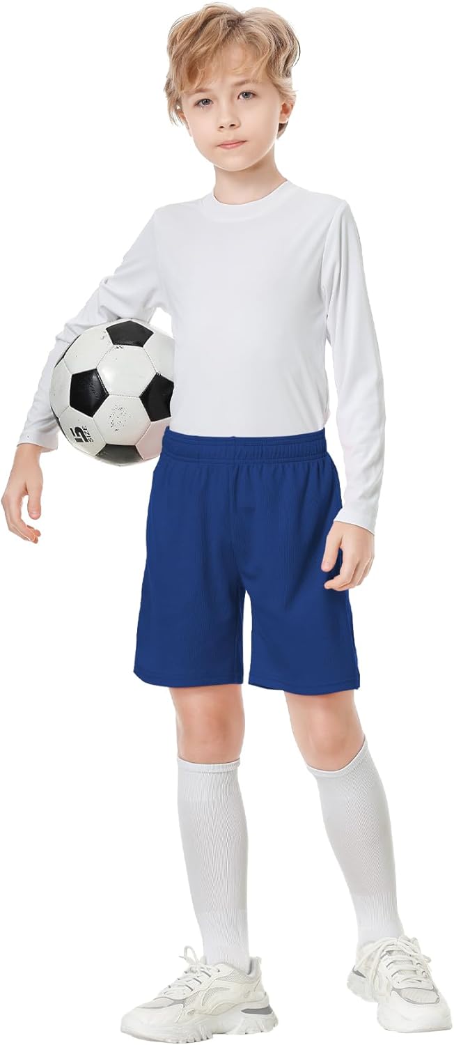 QBK Toddler to Youth Athletic Shorts for Boys and Girls Soccer Basketball Sports