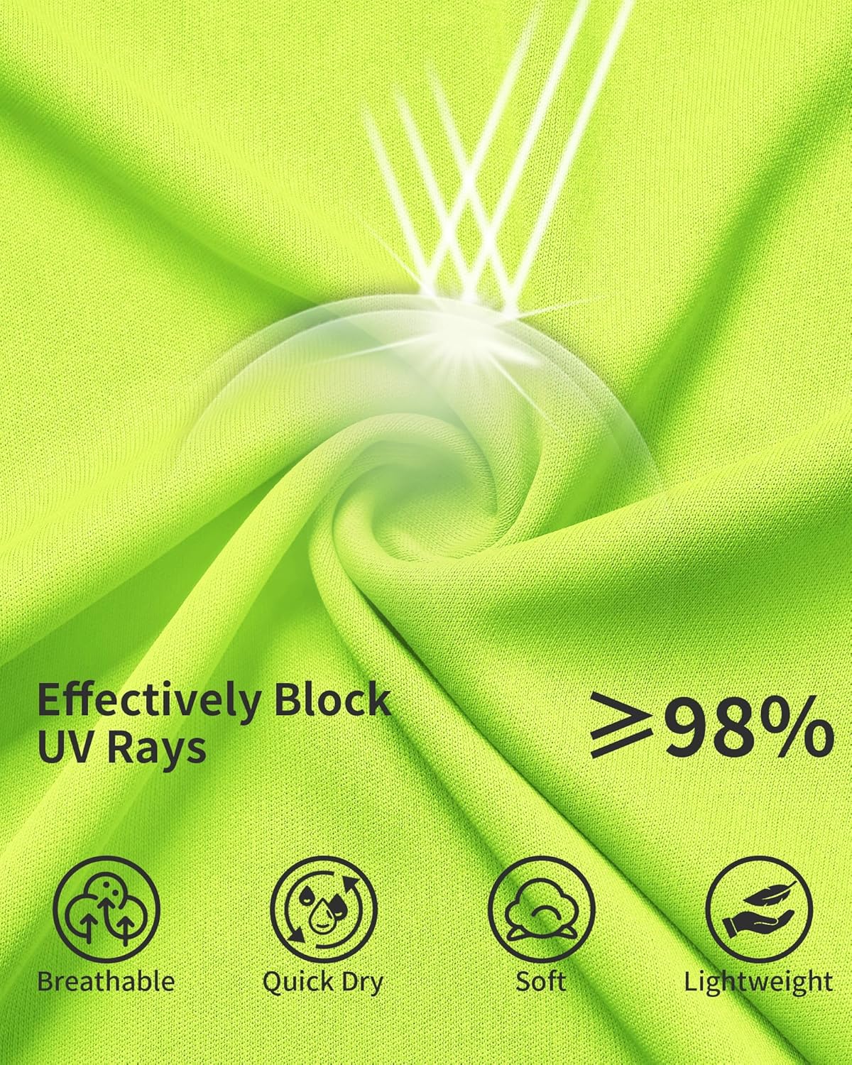 QBK 4T to Youth Neon Shirt Kids UPF 50+ Dry Fit Athletic Long Sleeve T Shirts for Boys and Girls-Moisture Wicking Rash Guard