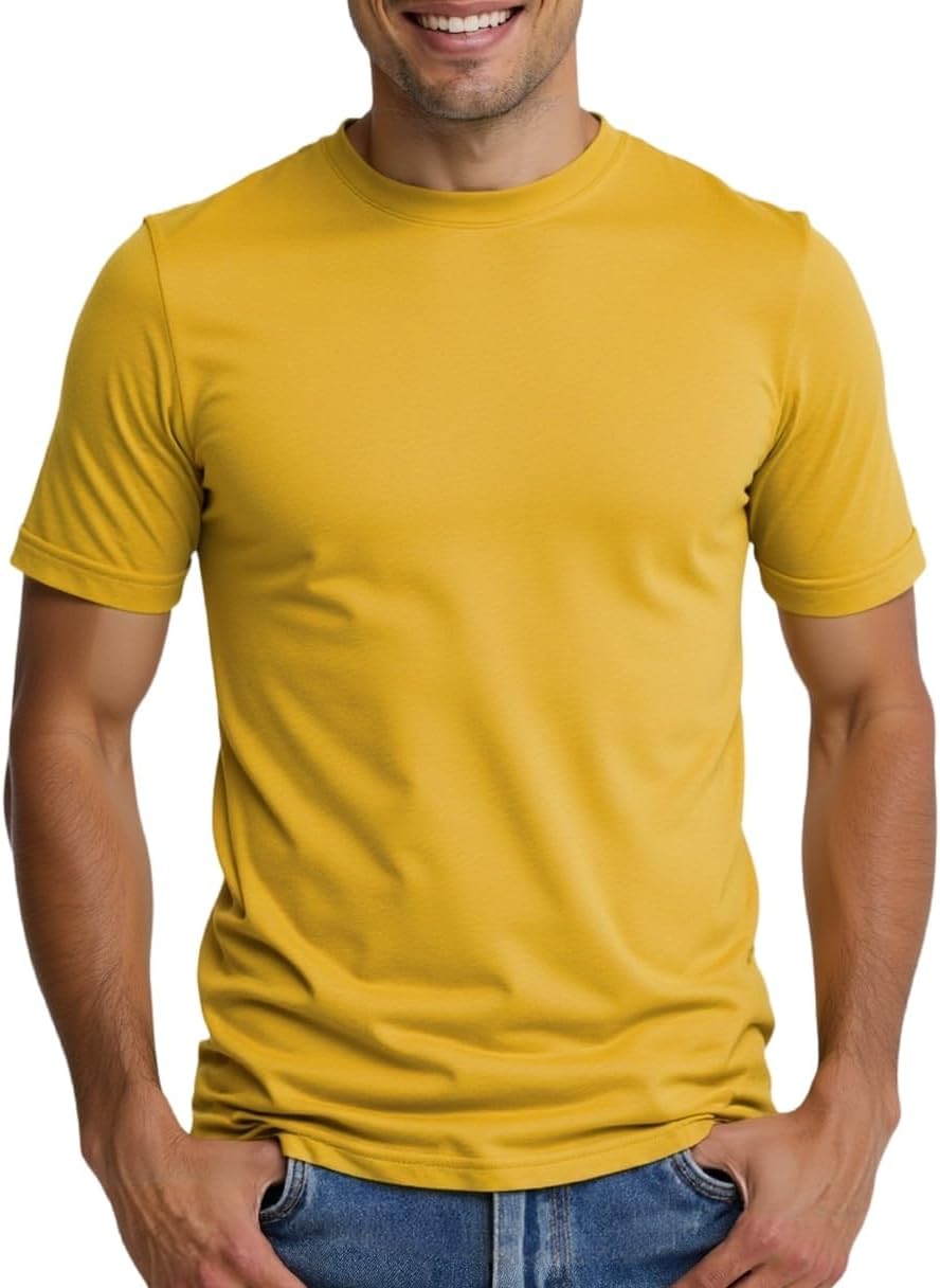Huata Men's T-Shirt Short Sleeve Crewneck Cotton Tees