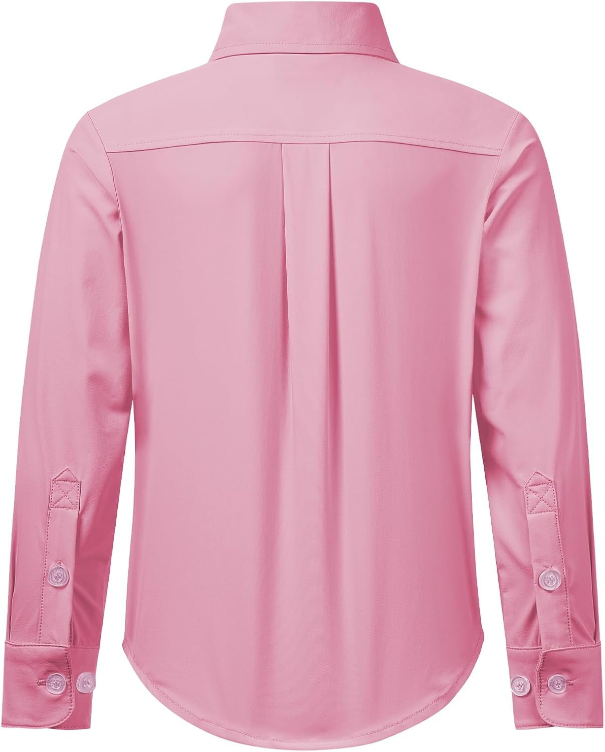 2T-16Y Boys' Stretch Long Sleeve Button Down Toddler Dress Shirt Wrinkle Free Oxford Uniform Shirt with Chest Pocket