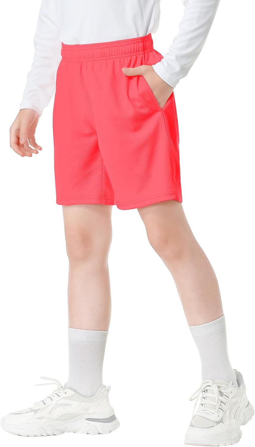 QBK Toddler to Youth Athletic Shorts for Boys and Girls Soccer Basketball Sports