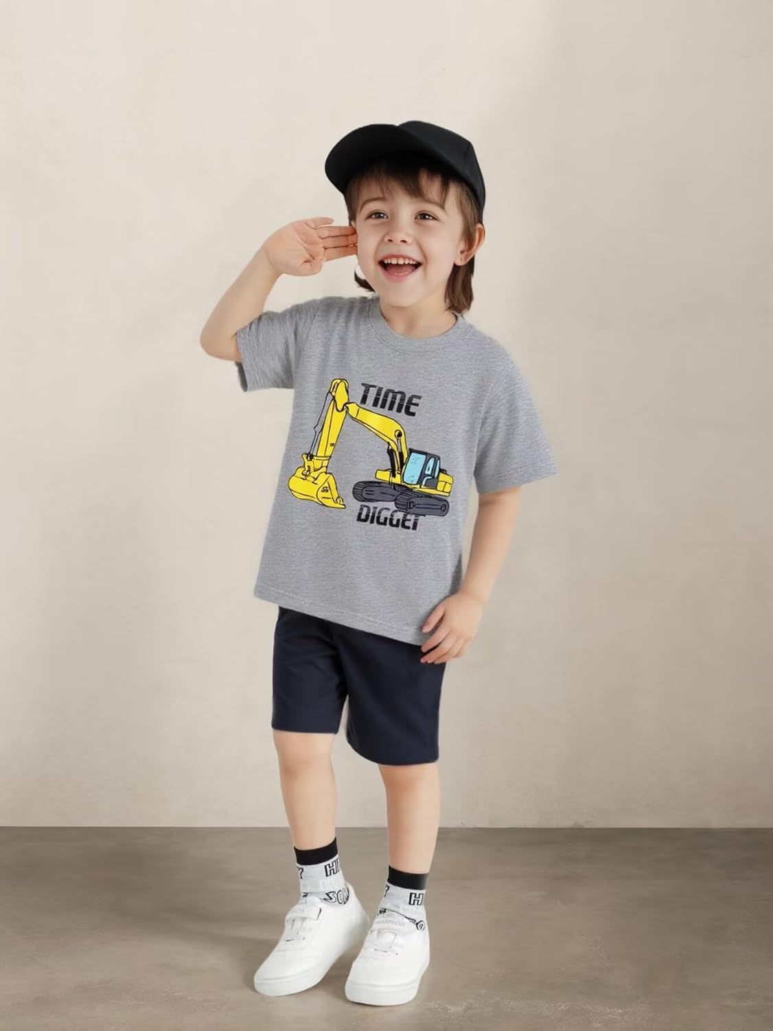 Huata Boys Girls T-Shirt Short Sleeve Crewneck Tee