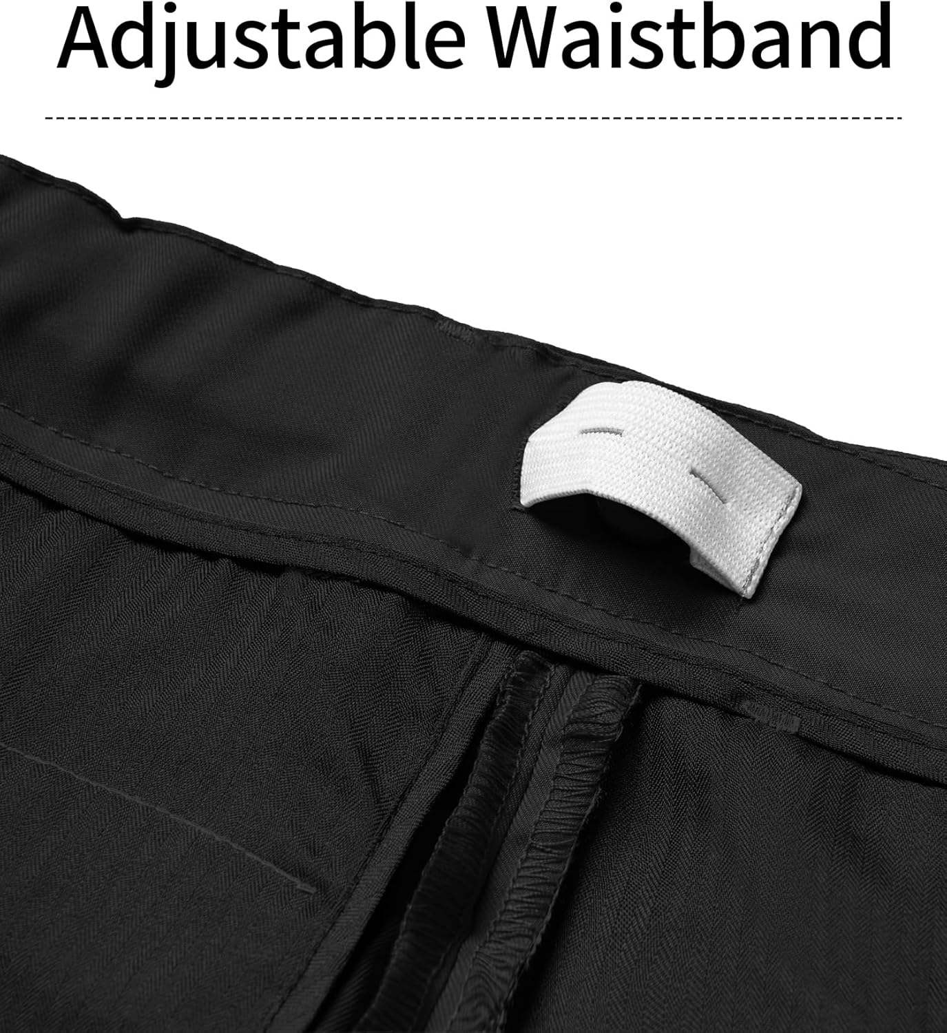 QBK Boys Flat Front Dress Pants Uniform Pants Adjustable Waistband for Toddler to Youth with Pockets