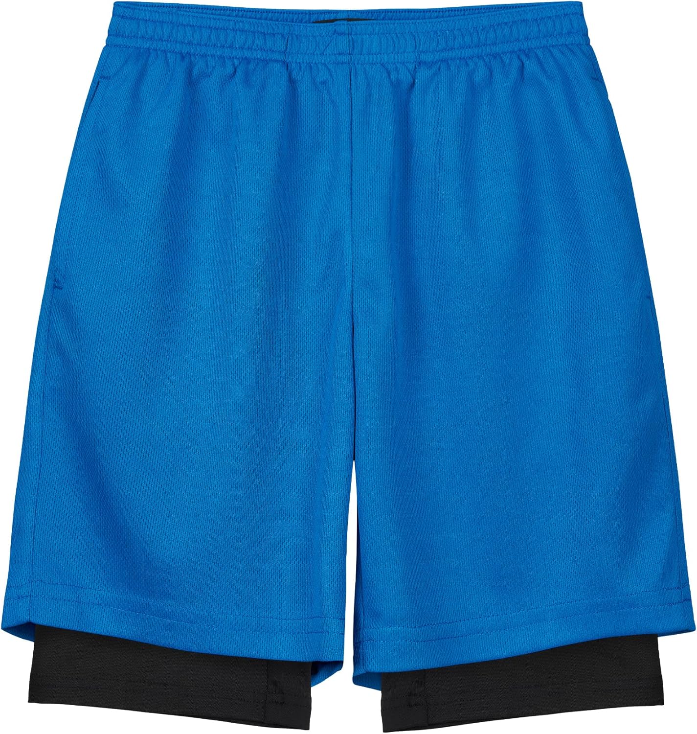 QBK Toddler to Youth Boys 2 in 1 Athletic Shorts Basketball Compression Shorts with Liner for Girls Soccer Running Sports