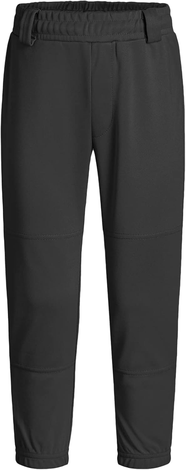 QBK 2T/3T/4T/5T to Youth Toddler Boys Baseball Pants Girl Softball Pants Kids Tee Ball Pants with Side Piping/Braid
