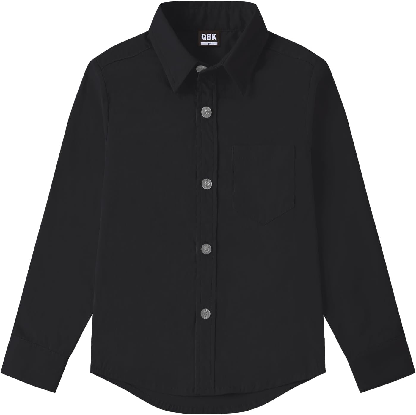 9 Month-16Y Boys' Long Sleeve Button Down Toddler Dress Shirt Oxford Uniform Shirt with Chest Pocket