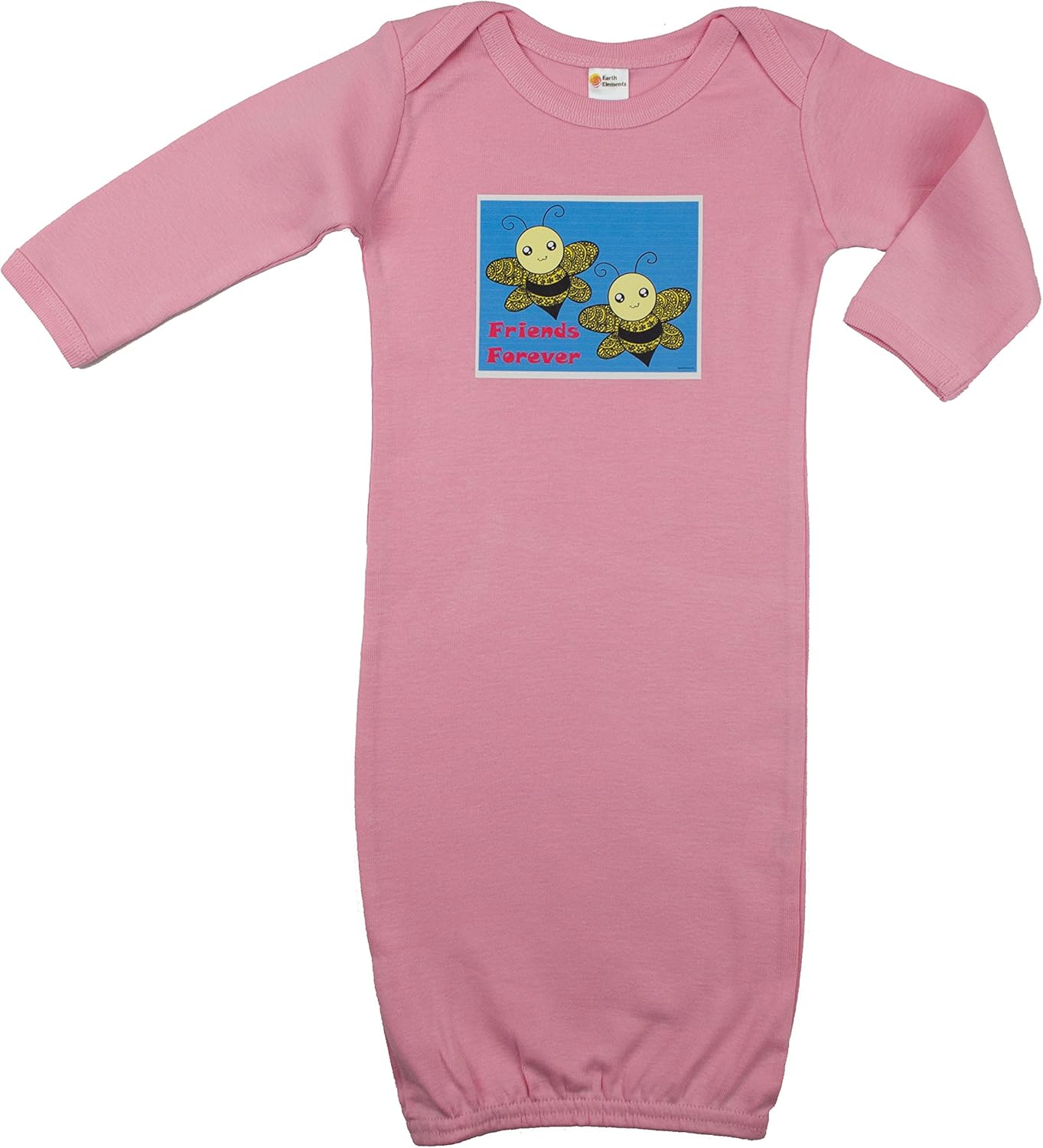 Earth Elements Baby Girls’ Long Sleeve Gown - Friends Forever