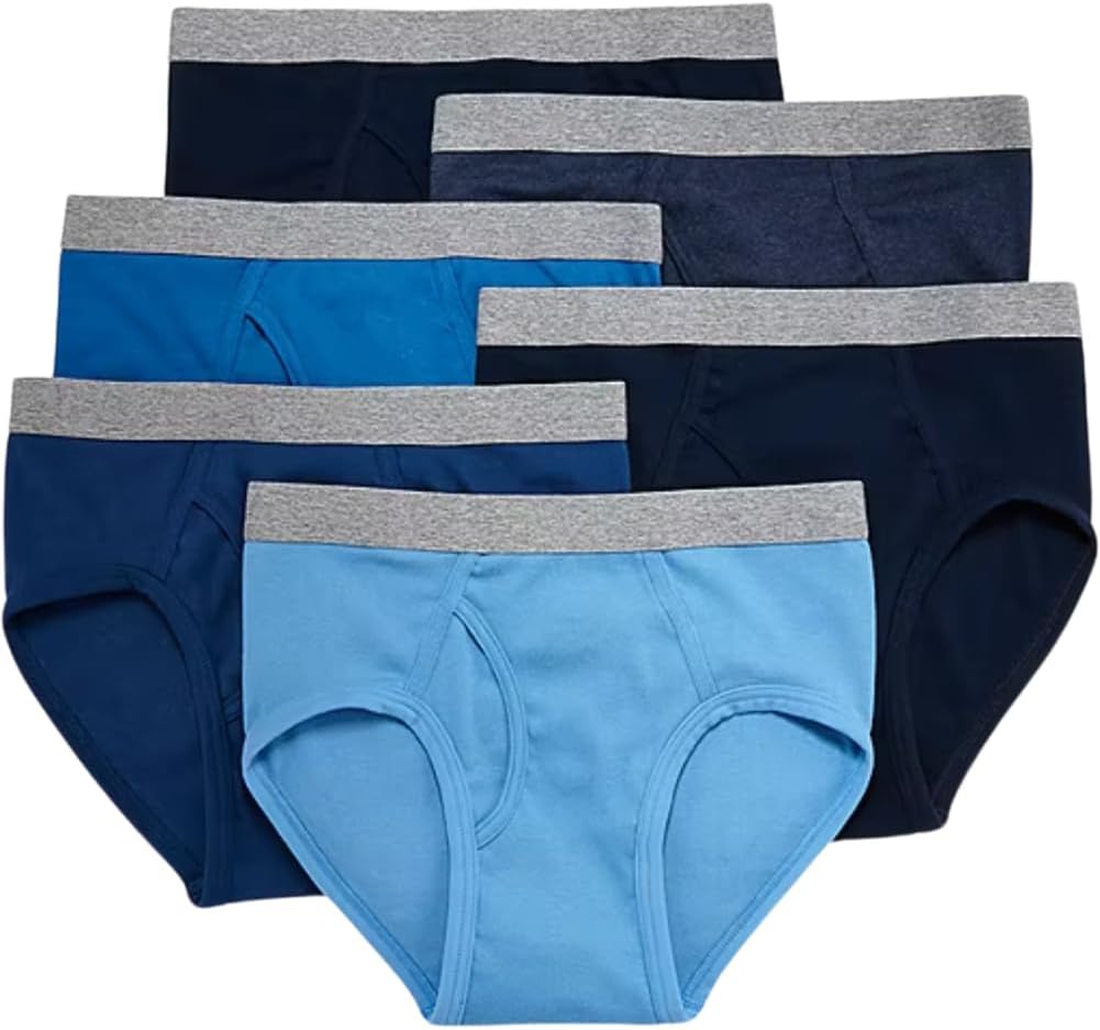 Stafford Low-Rise Briefs for Men 6-pack 100% Cotton, Men's Underwear, Male Breathable Panties Bulk, Comfortable Underpants