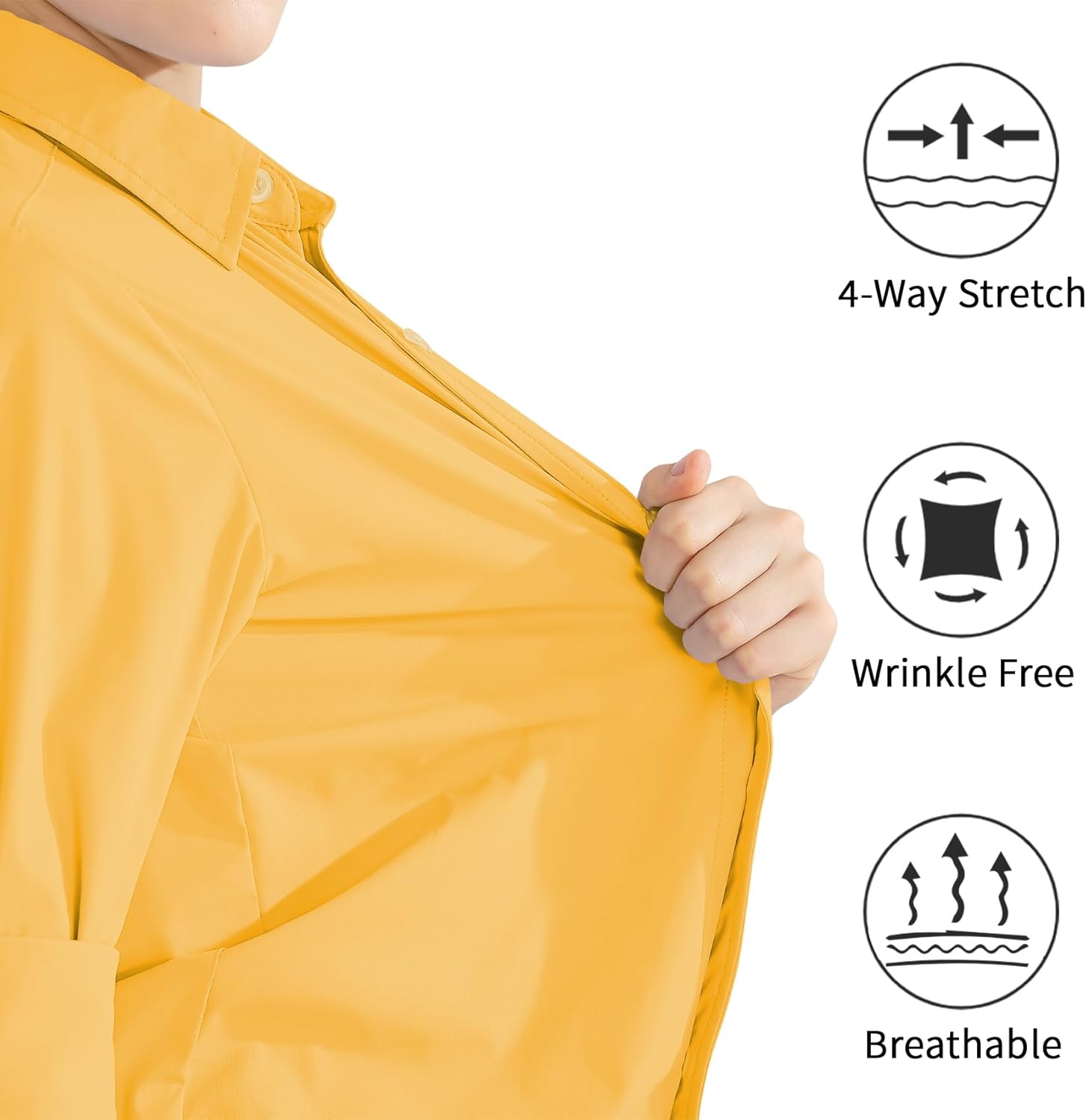 2T-16Y Boys' Stretch Long Sleeve Button Down Toddler Dress Shirt Wrinkle Free Oxford Uniform Shirt with Chest Pocket