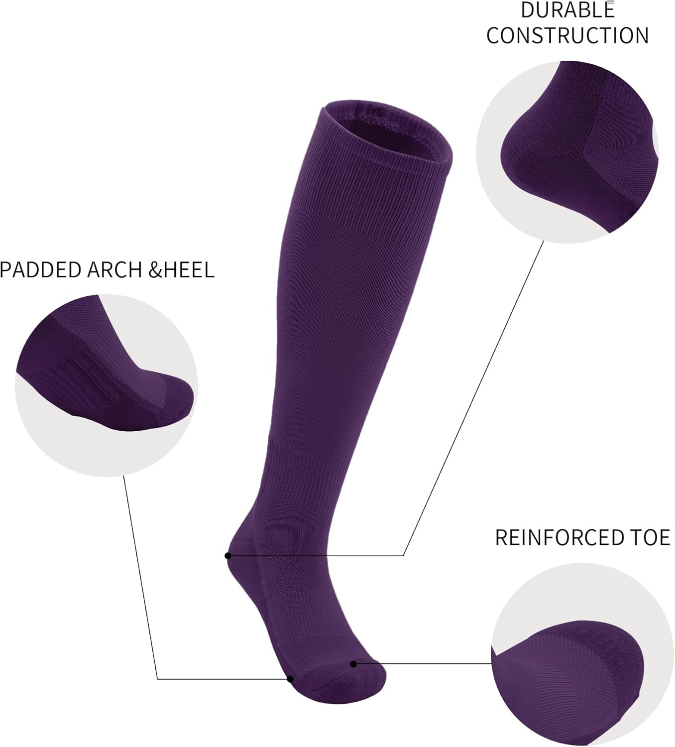 QBK Toddler Baseball Socks And Belt Youth Softball Tee Ball Combo Set for Boy Girl (2 Pairs of Socks & 1 Belt)