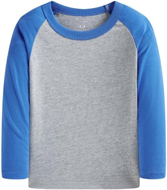 Huata 2 Packs Boys Girls T-Shirt Long Sleeve Crewneck Tee
