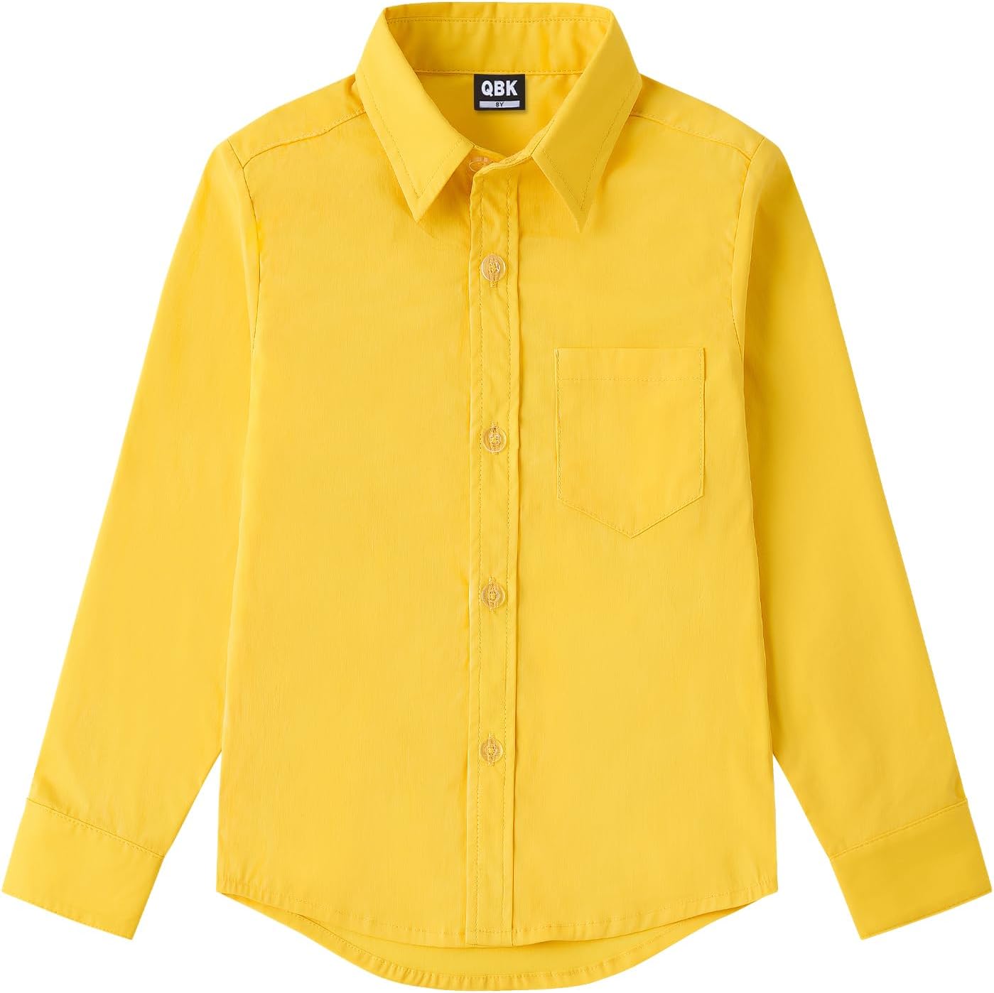 9 Month-16Y Boys' Long Sleeve Button Down Toddler Dress Shirt Oxford Uniform Shirt with Chest Pocket