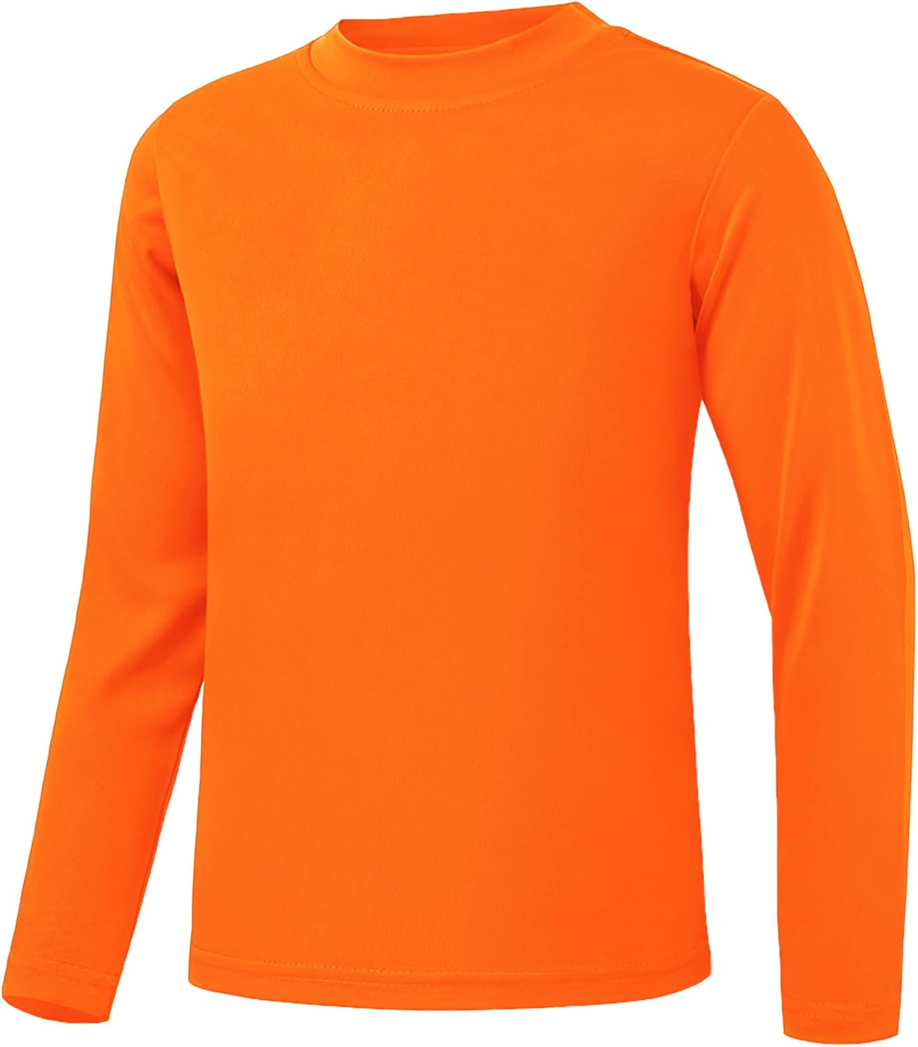 QBK 4T to Youth Neon Shirt Kids UPF 50+ Dry Fit Athletic Long Sleeve T Shirts for Boys and Girls-Moisture Wicking Rash Guard