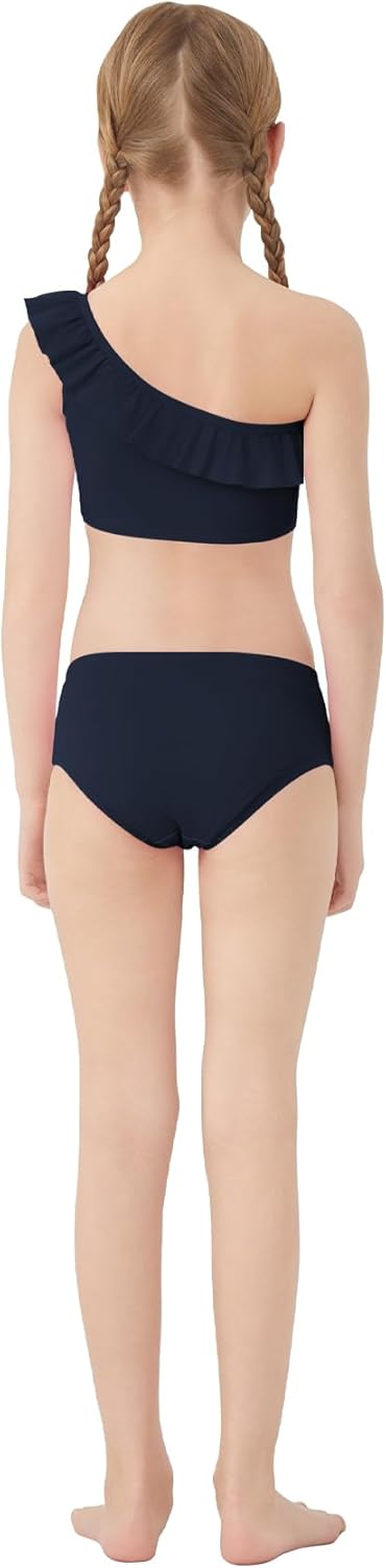 QBK Girls' Swimming Bottom Suit Swim Brief UPF50+ Rash Guard Swimsuit Sun Protection Quick Dry (2t-14Years)