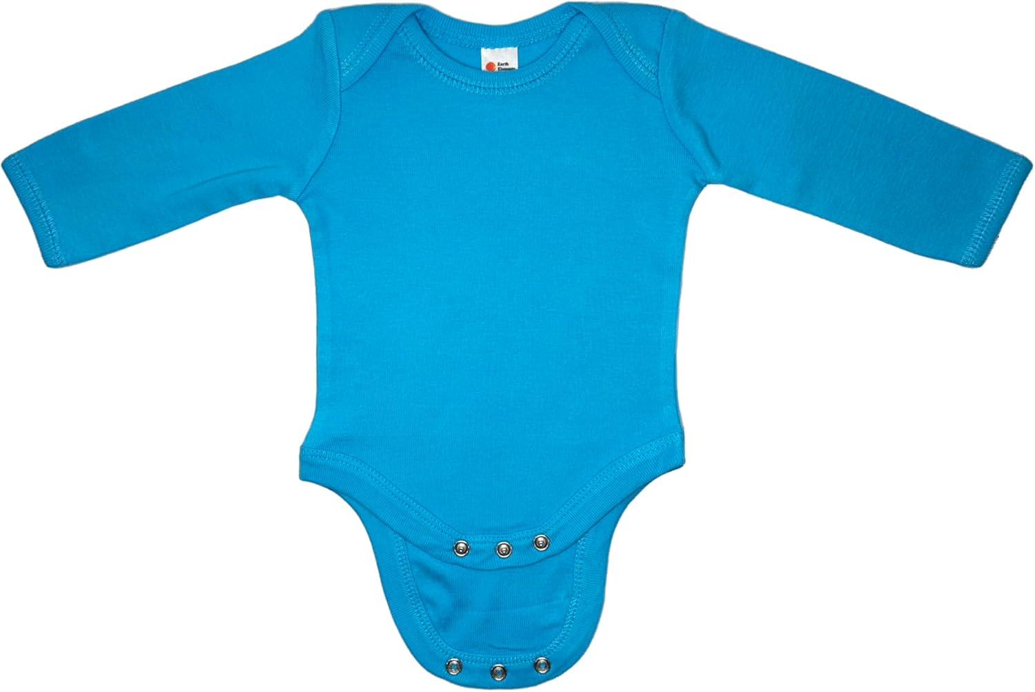 Earth Elements Baby Long Sleeve Bodysuit 6-12 Months Turquoise