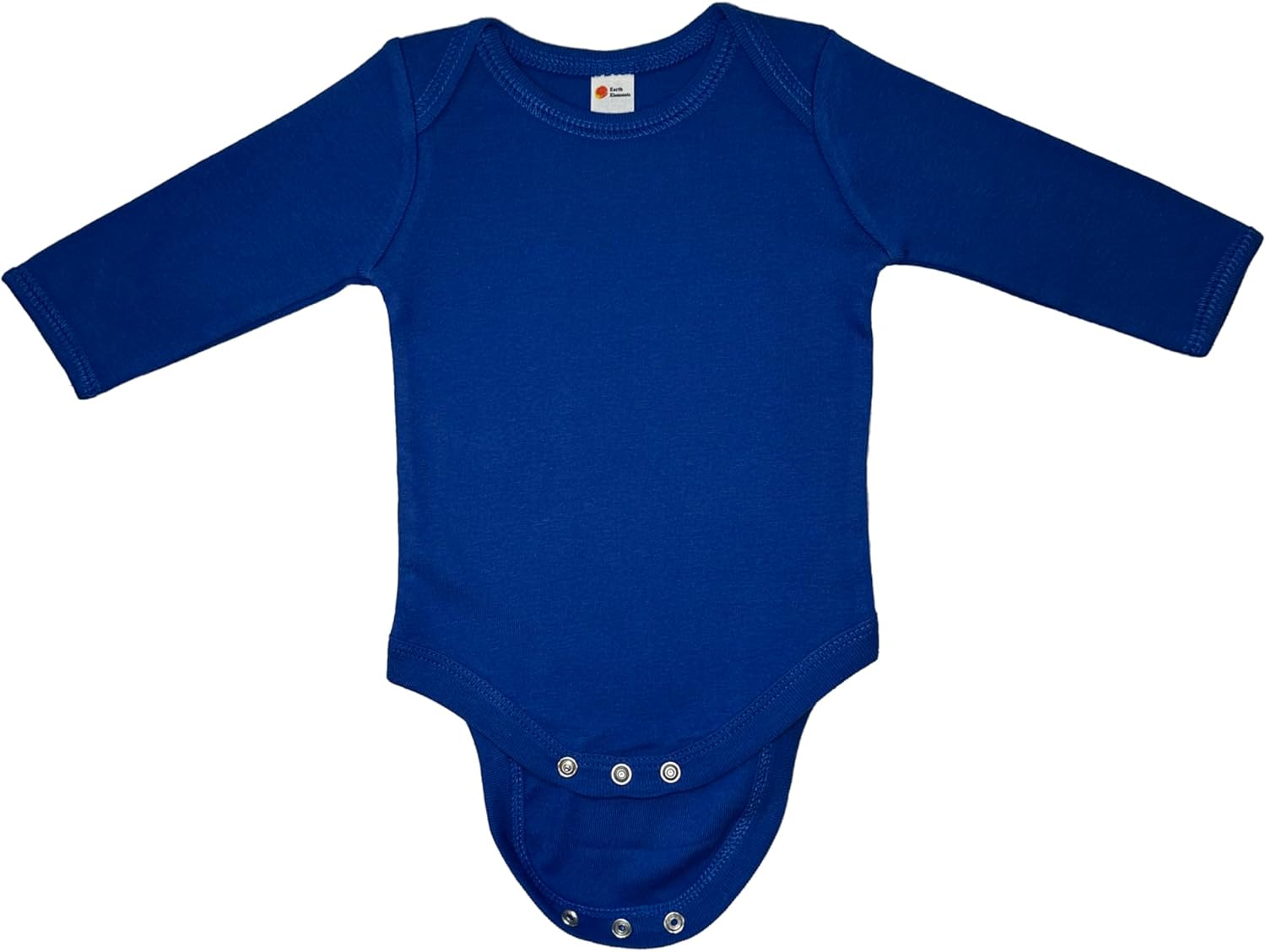 Earth Elements Baby Long Sleeve Bodysuit 12-18 Months Royal Blue