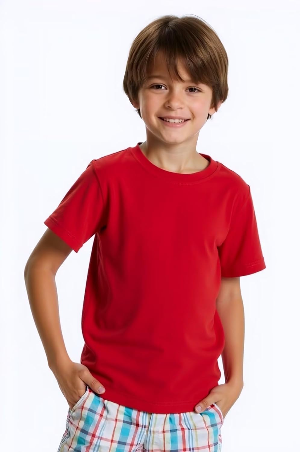 Huata Boys Girls T-Shirt Short Sleeve Crewneck Tee