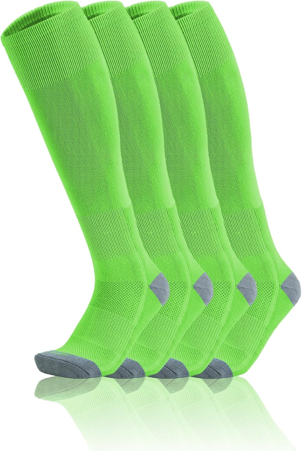 QBK Toddler Baseball Socks Youth Softball Tee Ball Kids Soccer Socks for Boy Girl 2 Pairs