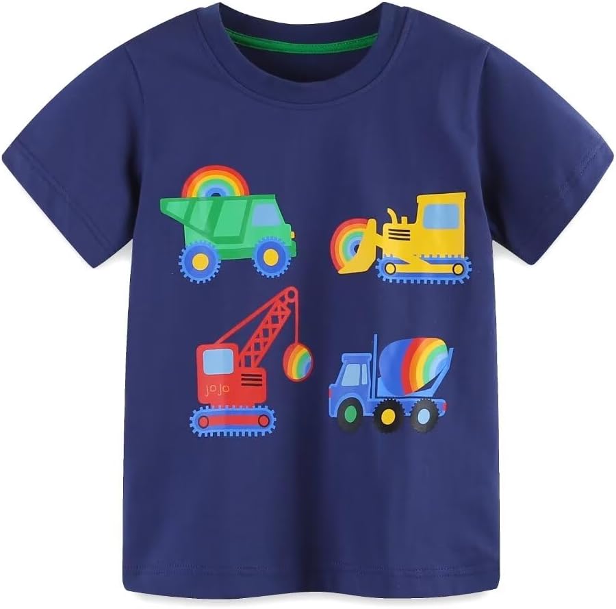 Huata Baby Toddler Boys T-Shirt 2 Packs Short Sleeve Crewneck Tee