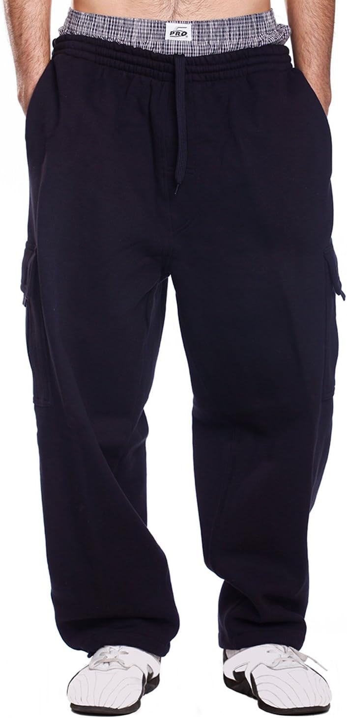 Mens Fleece Cargo Sweatpants