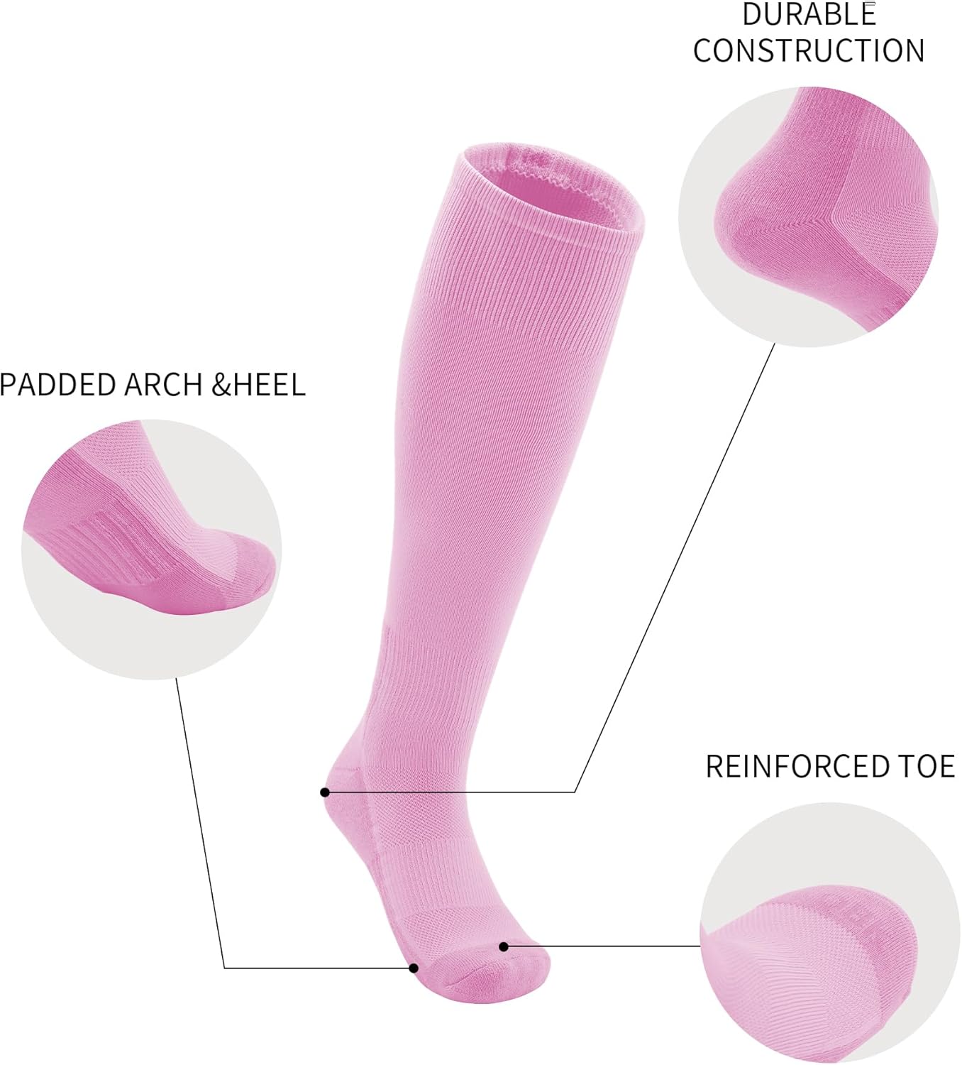 QBK Toddler Baseball Socks And Belt Youth Softball Tee Ball Combo Set for Boy Girl (2 Pairs of Socks & 1 Belt)