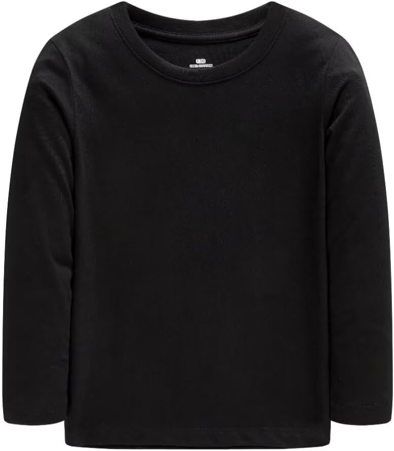 Huata 2 Packs Boys Girls T-Shirt Long Sleeve Crewneck Tee
