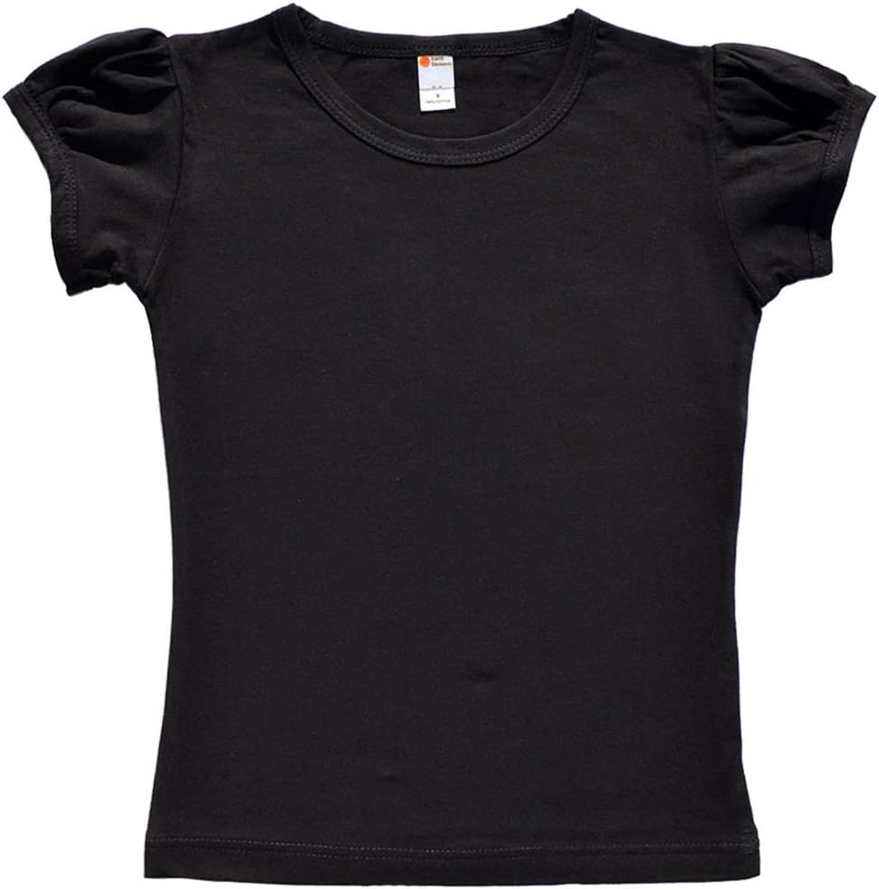 Earth Elements Little Girls’ Knitted Short Sleeve Pleated T-Shirt