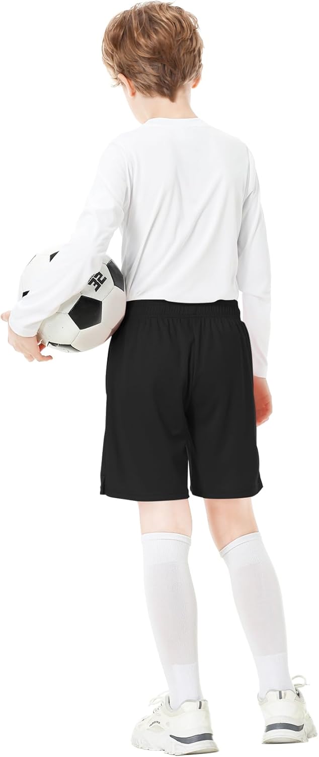 QBK Toddler to Youth Athletic Shorts for Boys and Girls Soccer Basketball Sports