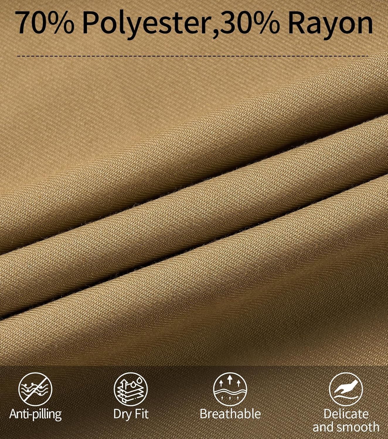 QBK Boys Flat Front Dress Pants Uniform Pants Adjustable Waistband for Toddler to Youth with Pockets