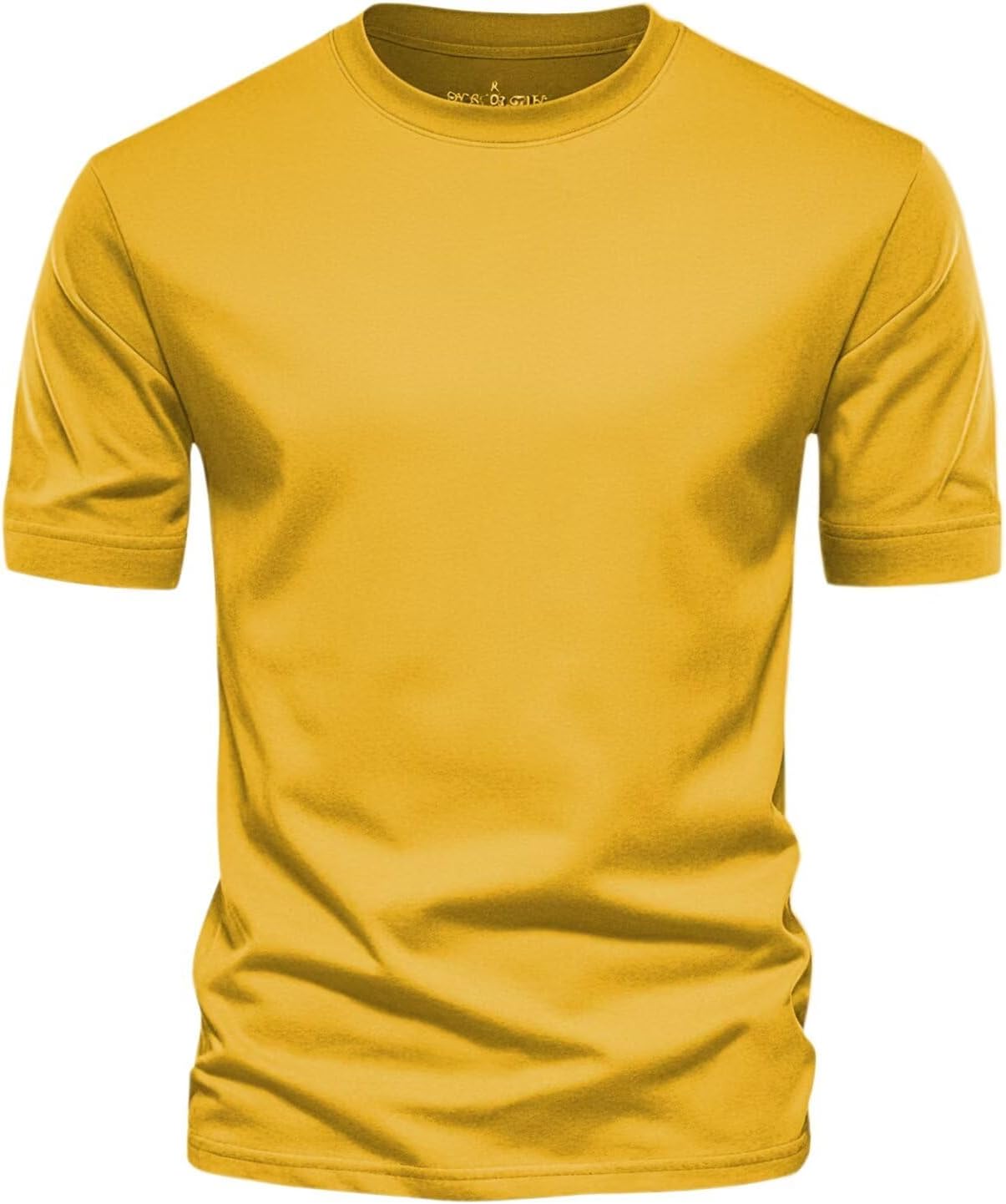 Huata Men's T-Shirt Short Sleeve Crewneck Cotton Tees