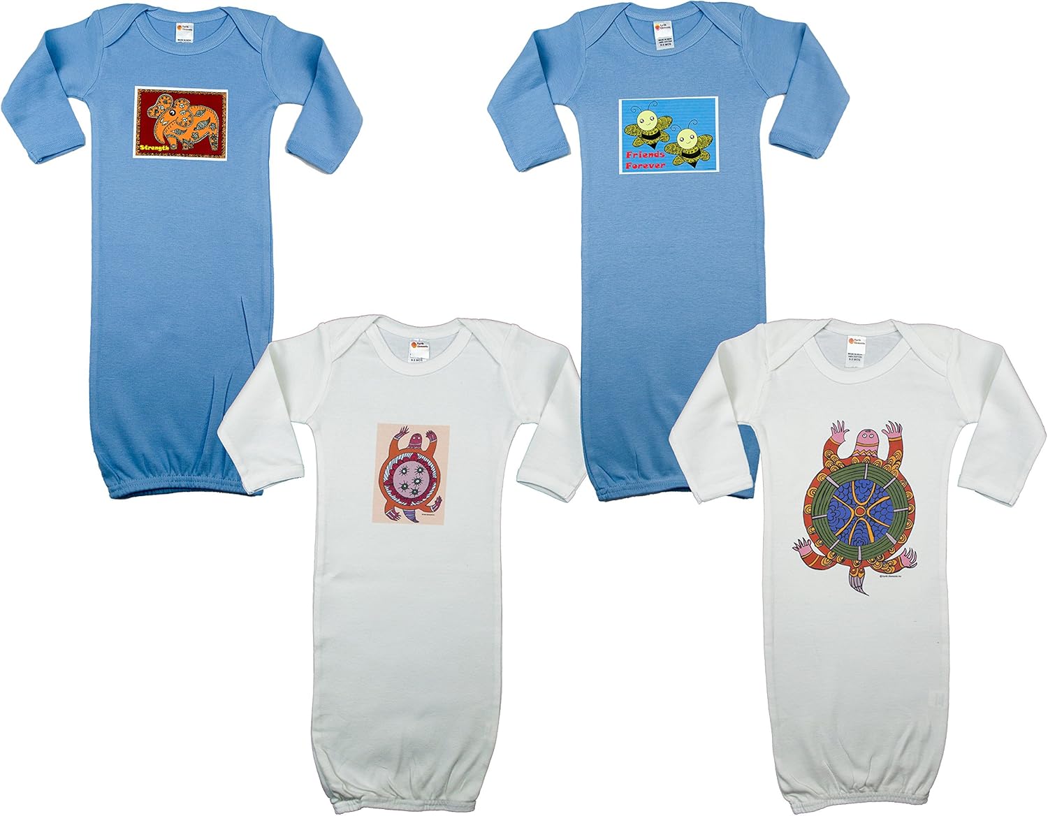 Earth Elements Baby Boys’ Long Sleeve Gowns (Set of 4)