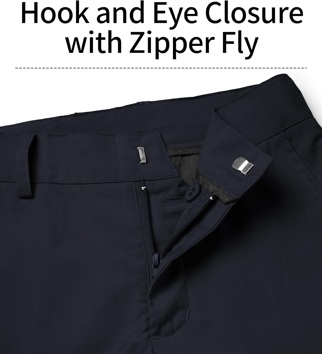 QBK Boys Flat Front Dress Pants Uniform Pants Adjustable Waistband for Toddler to Youth with Pockets