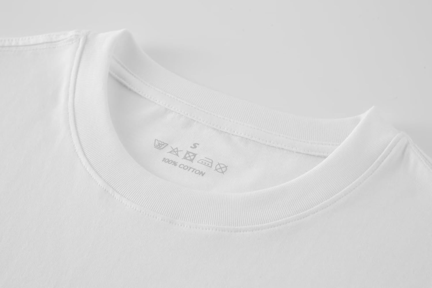 Huata Men's T-Shirt Long Sleeve Crewneck Cotton Tees