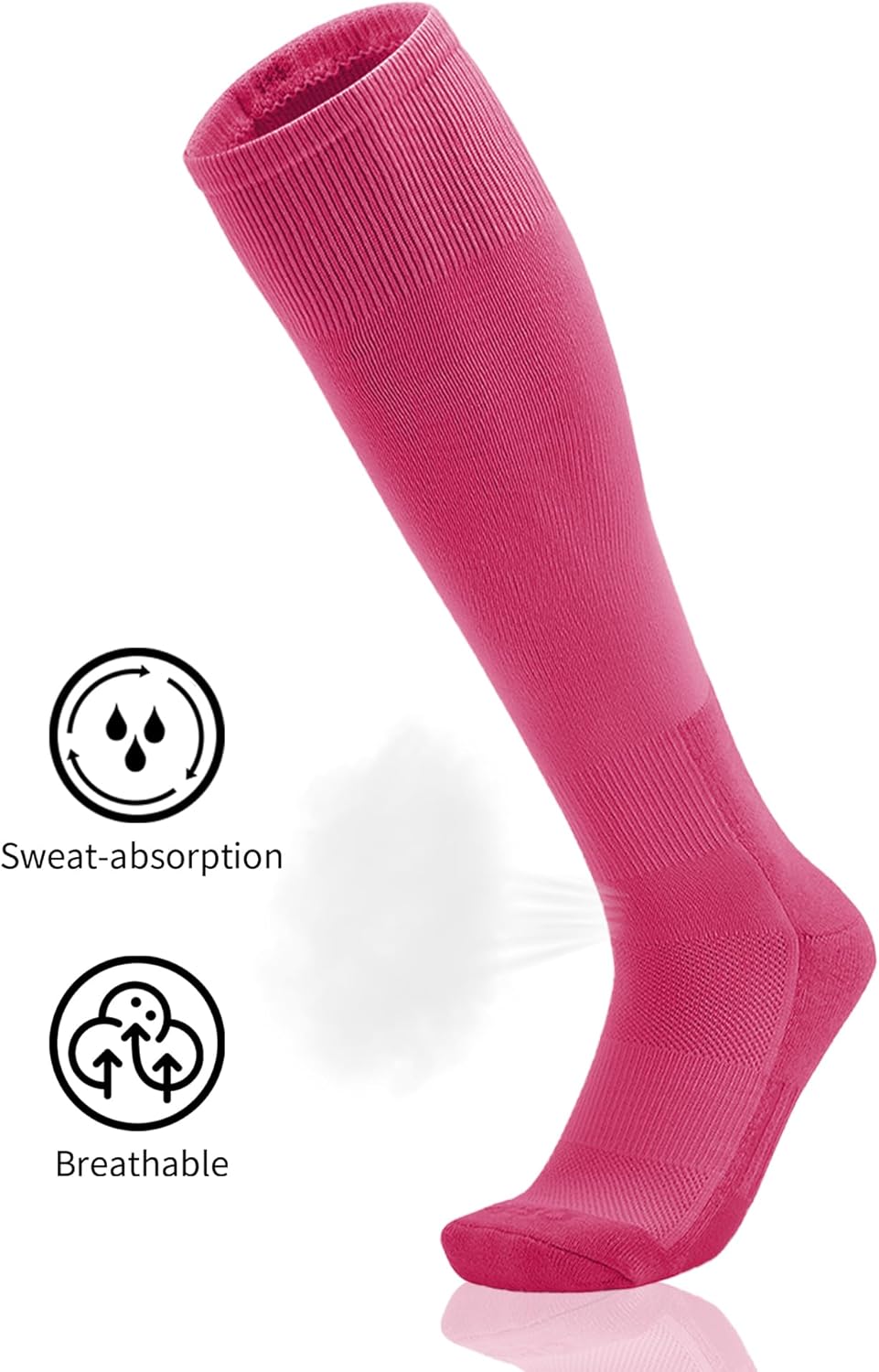 QBK 2 Pairs Toddler To Youth Baseball/Softball Socks - Soccer T-Ball Team Sport Socks For Kids Boys And Girls