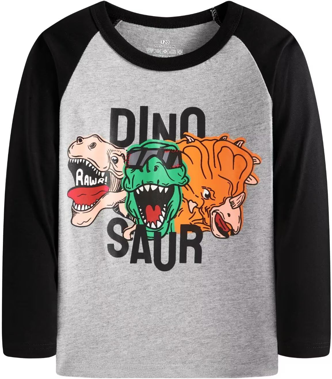 Huata 2 Packs Boys Girls T-Shirt Long Sleeve Crewneck Tee