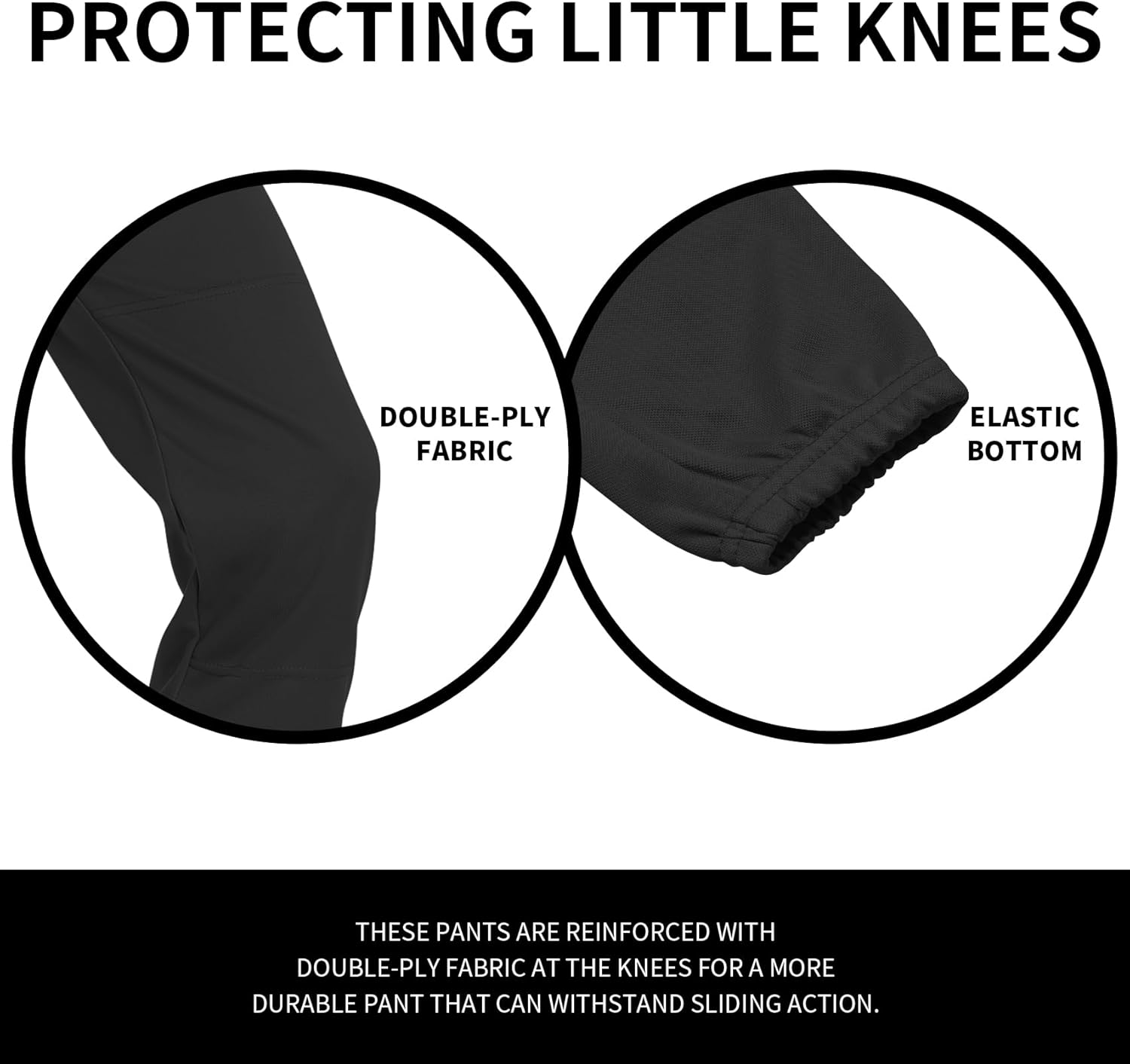 QBK 2T/3T/4T/5T to Youth Toddler Boys Knicker Baseball Pants Girl Softball Pants Kids Tee Ball Pants