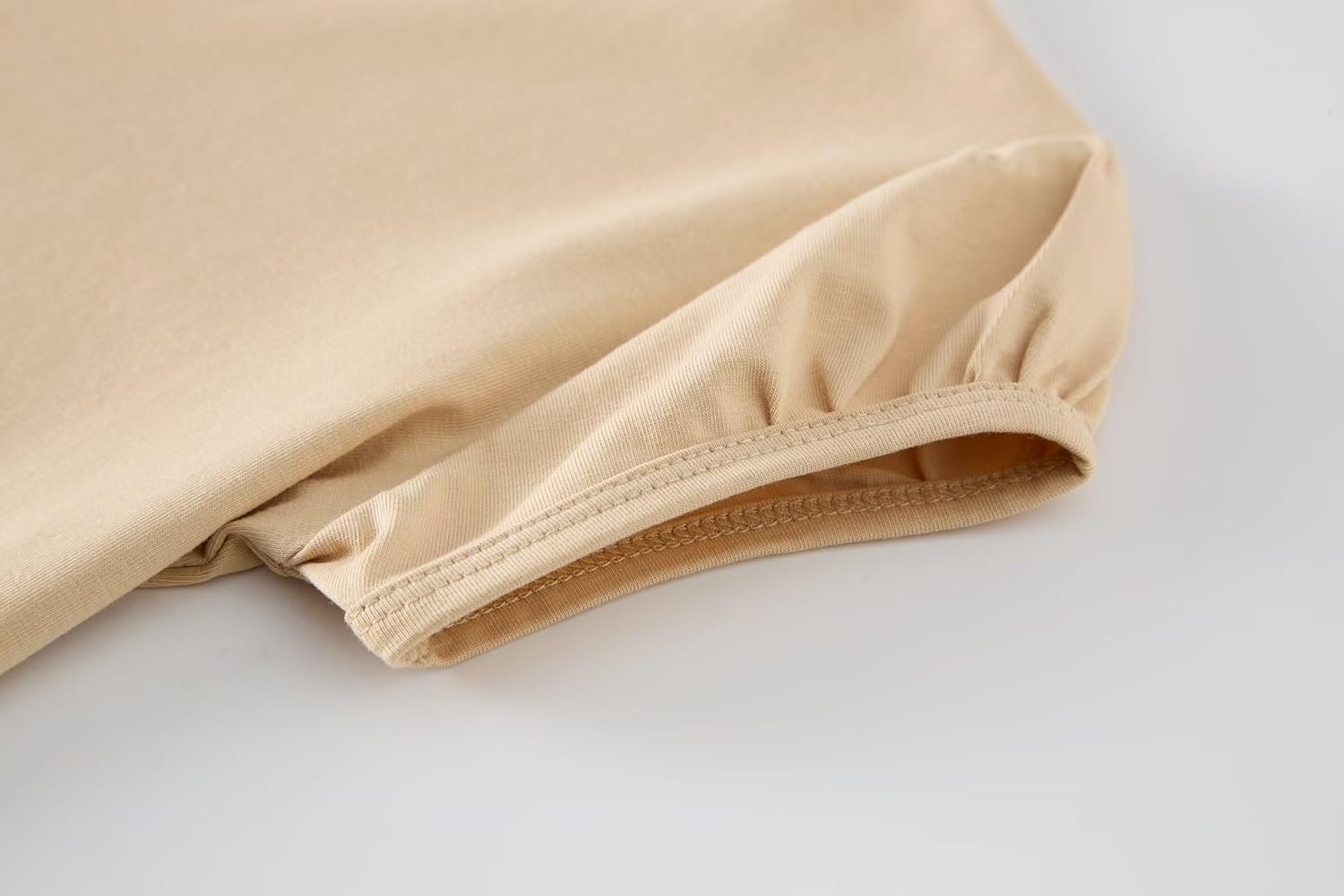 Huata Girls Short Puff Sleeve Tee Basic T-Shirt 2 Packs Crewneck