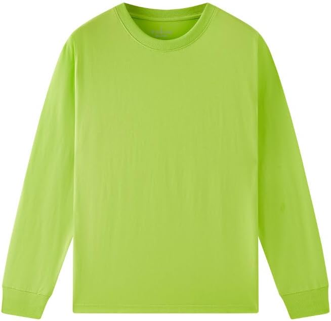 Huata Men's T-Shirt Long Sleeve Crewneck Cotton Tees