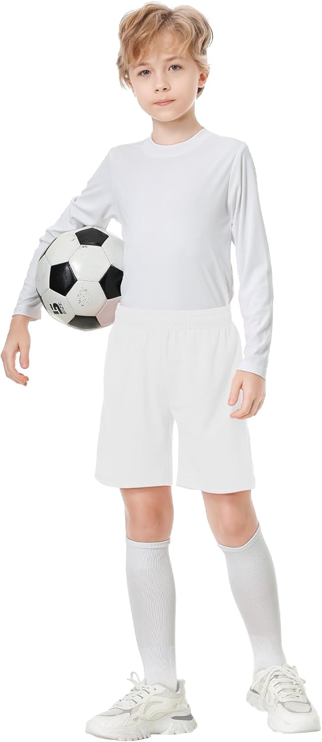 QBK Toddler to Youth Athletic Shorts for Boys and Girls Soccer Basketball Sports
