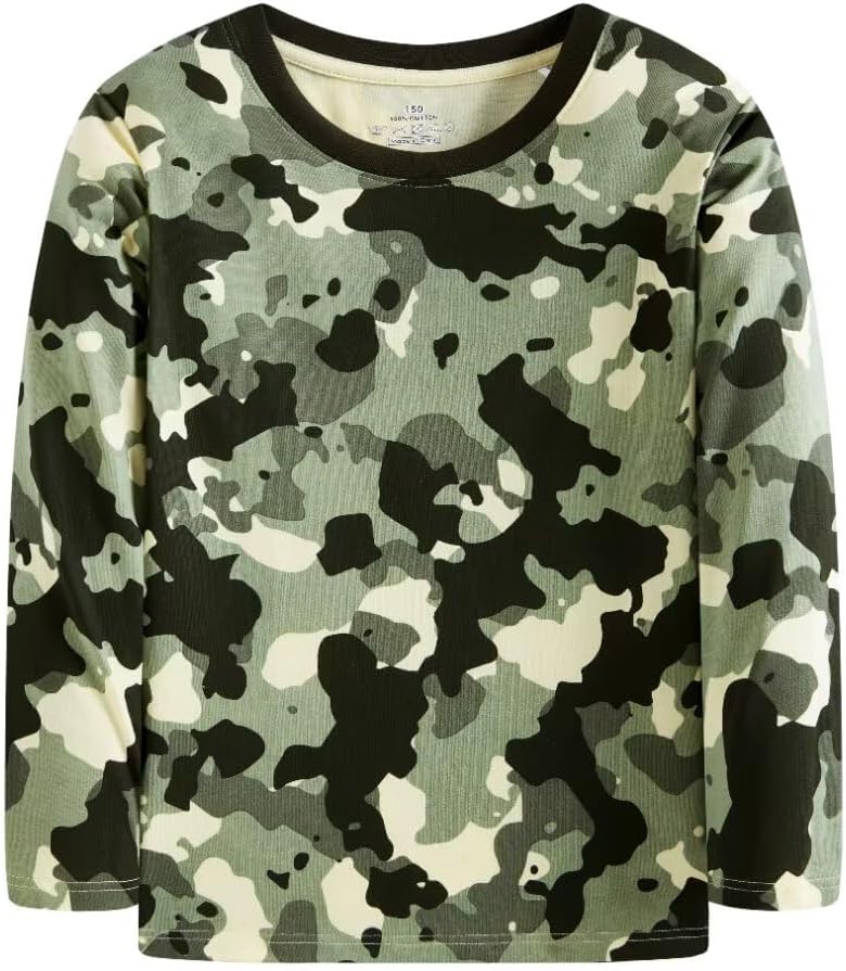 Huata 2 Packs Boys Girls T-Shirt Long Sleeve Crewneck Tee