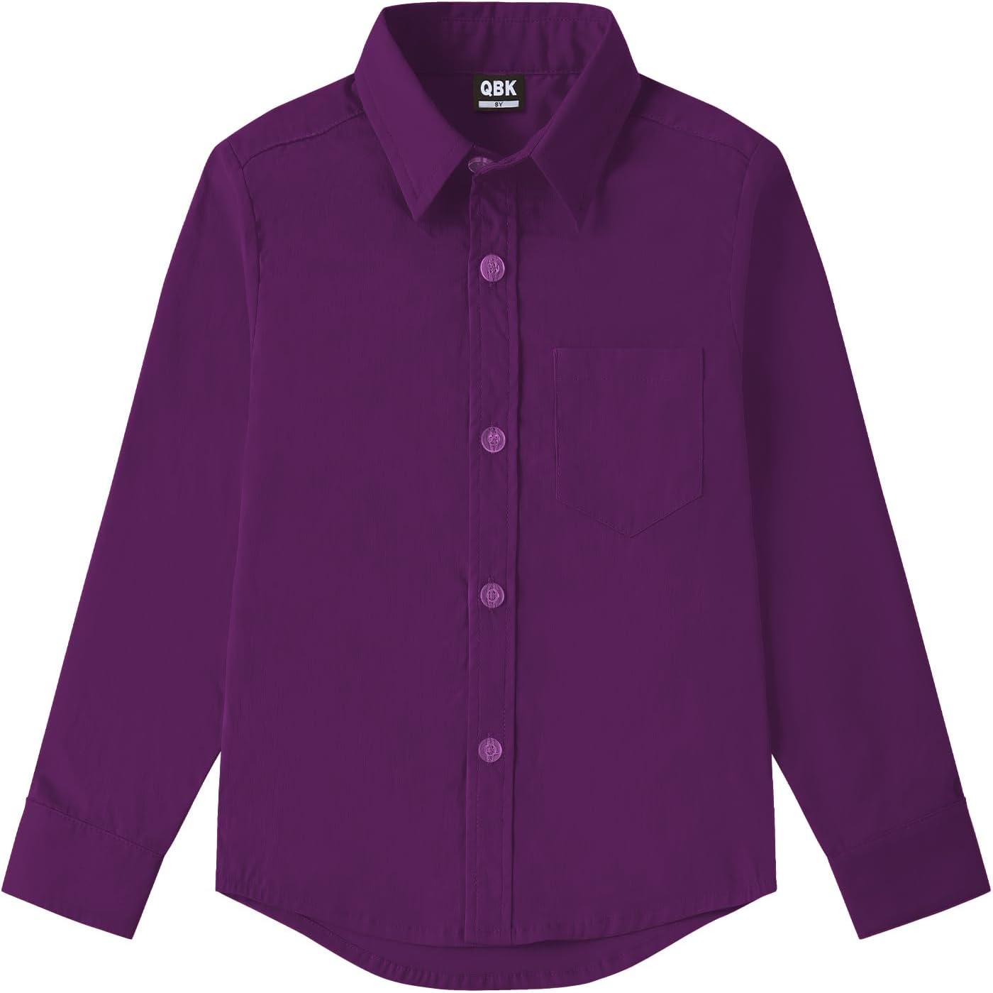9 Month-16Y Boys' Long Sleeve Button Down Toddler Dress Shirt Oxford Uniform Shirt with Chest Pocket
