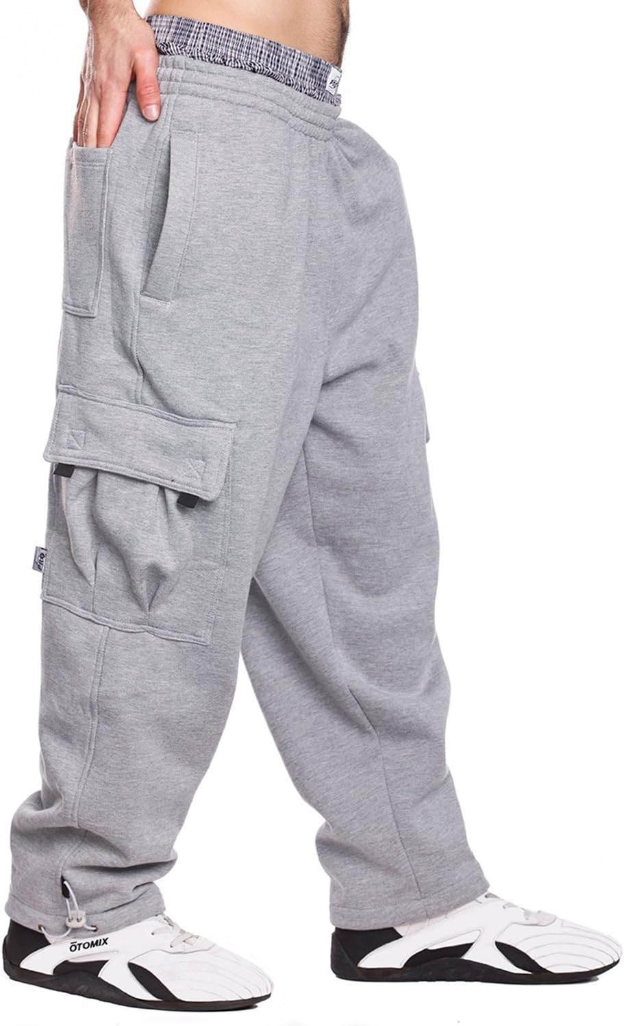 Mens Fleece Cargo Sweatpants