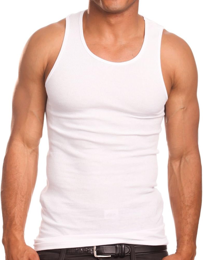 Mens A-Shirts 3 Pack Undershirt
