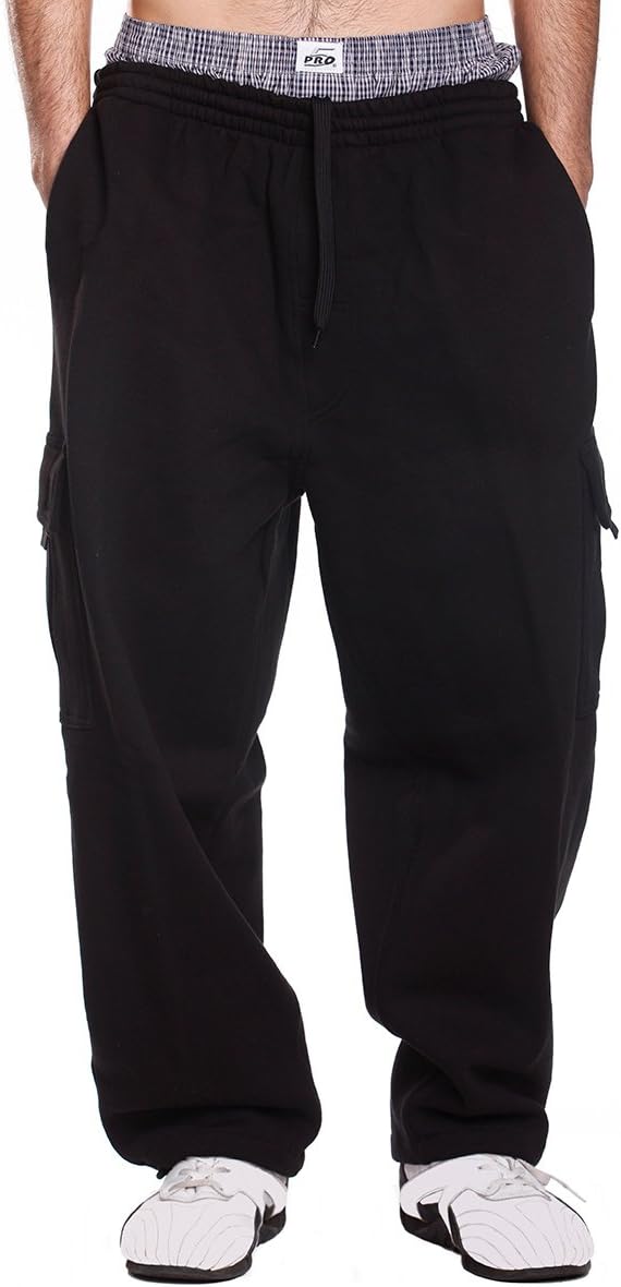 Mens Fleece Cargo Sweatpants