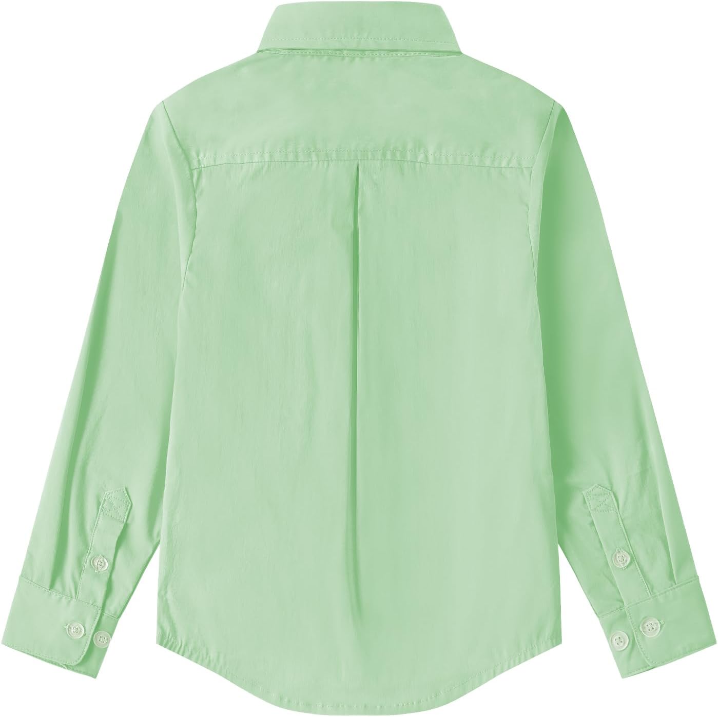 9 Month-16Y Boys' Long Sleeve Button Down Toddler Dress Shirt Oxford Uniform Shirt with Chest Pocket