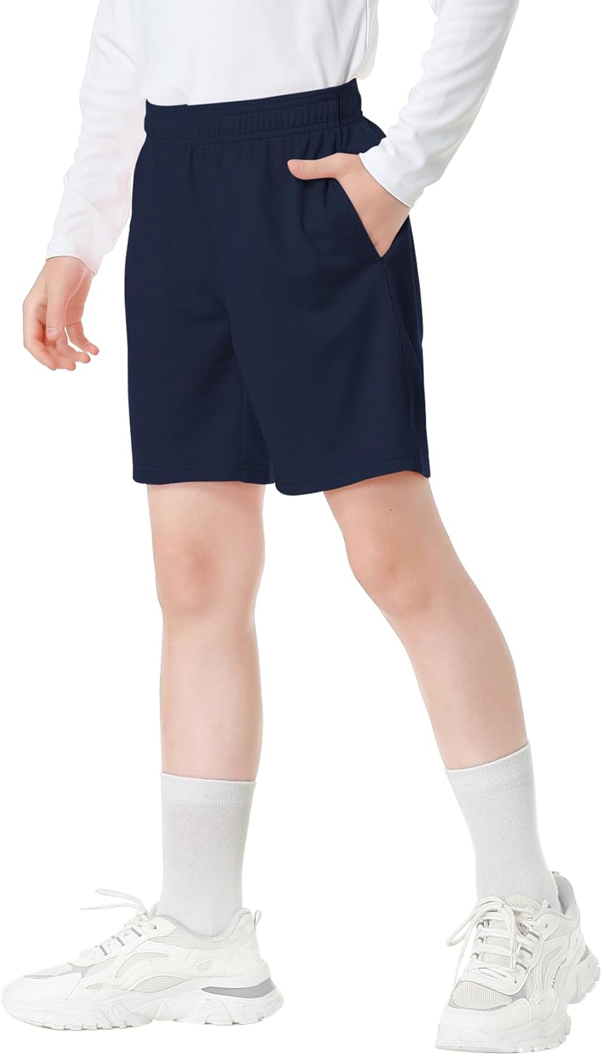 QBK Toddler to Youth Athletic Shorts for Boys and Girls Soccer Basketball Sports